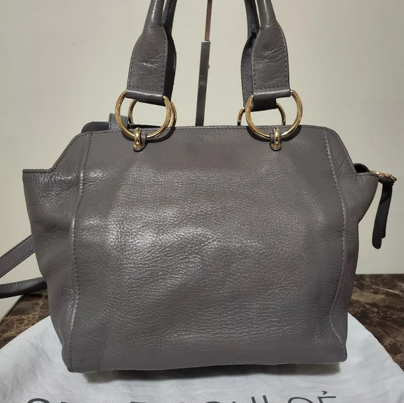 See By Chloe Paige Grey Leather 2way Shoulder Bag, Dustbag & COA EUC - Picture 8 of 15
